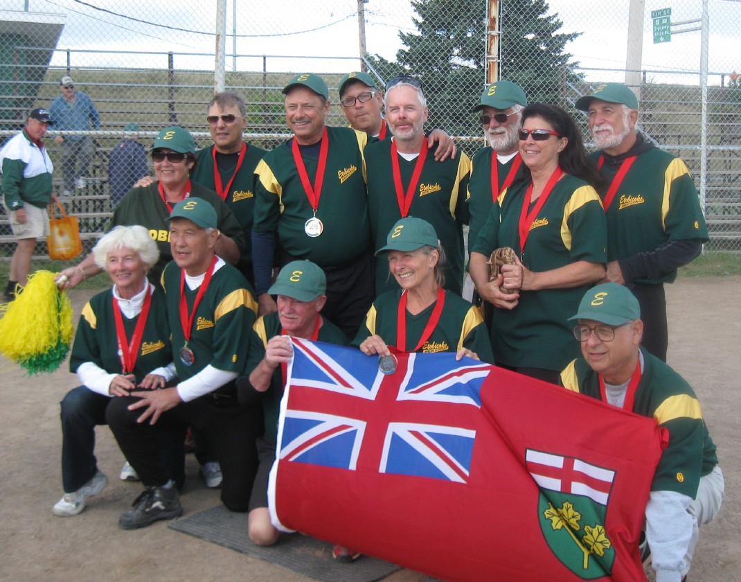 [Etobicoke Slo-pitch Team, Canada 55+ Games Silver Medalists, 2012]